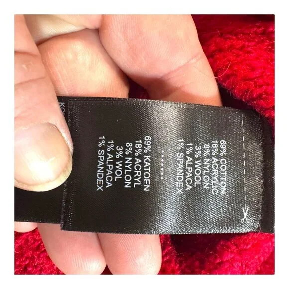 Harley Davidson Red Knit Signature Logo Pullover Sweater Biker Motorcycle S - Picture 7 of 7